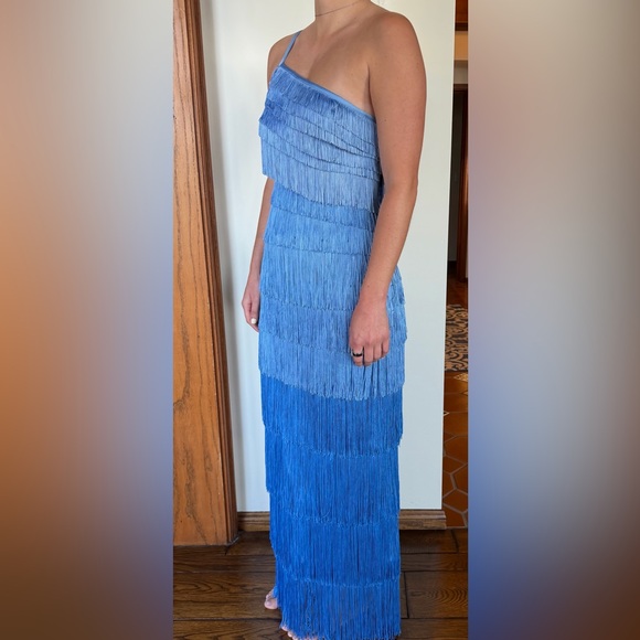 Significant Other Ola Dress: one shoulder fringe dress - Picture 5 of 7